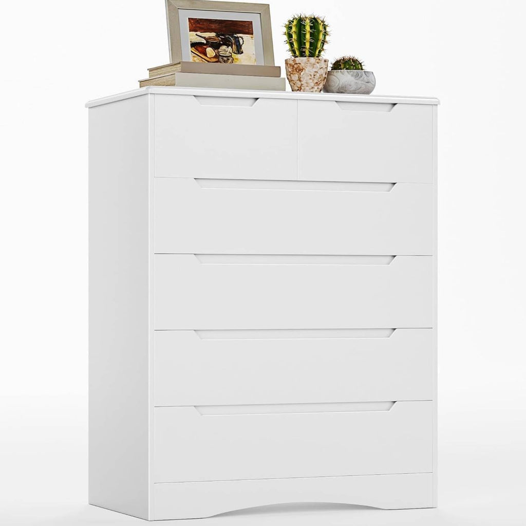 White 6 Drawer Dresser Z69989