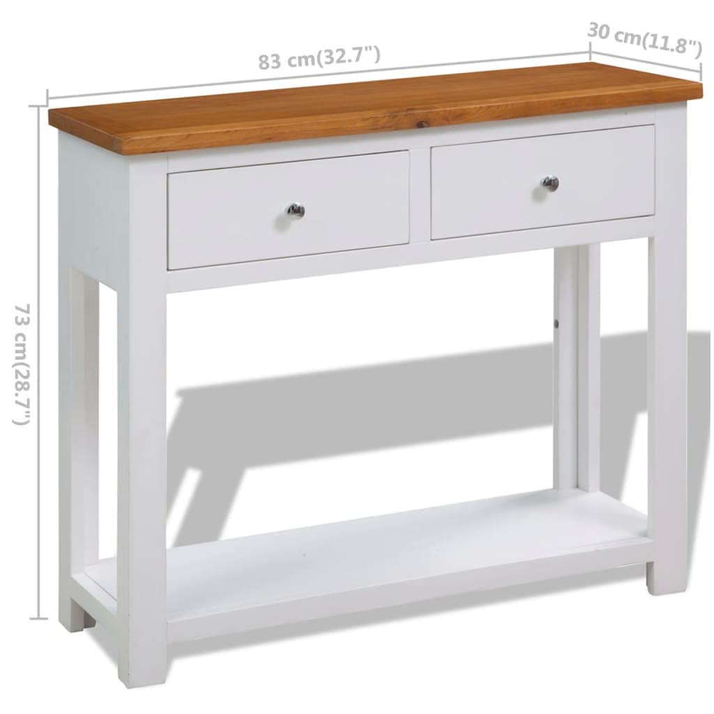 Console Table Side Table Entryway Table Solid Oak Wood R193