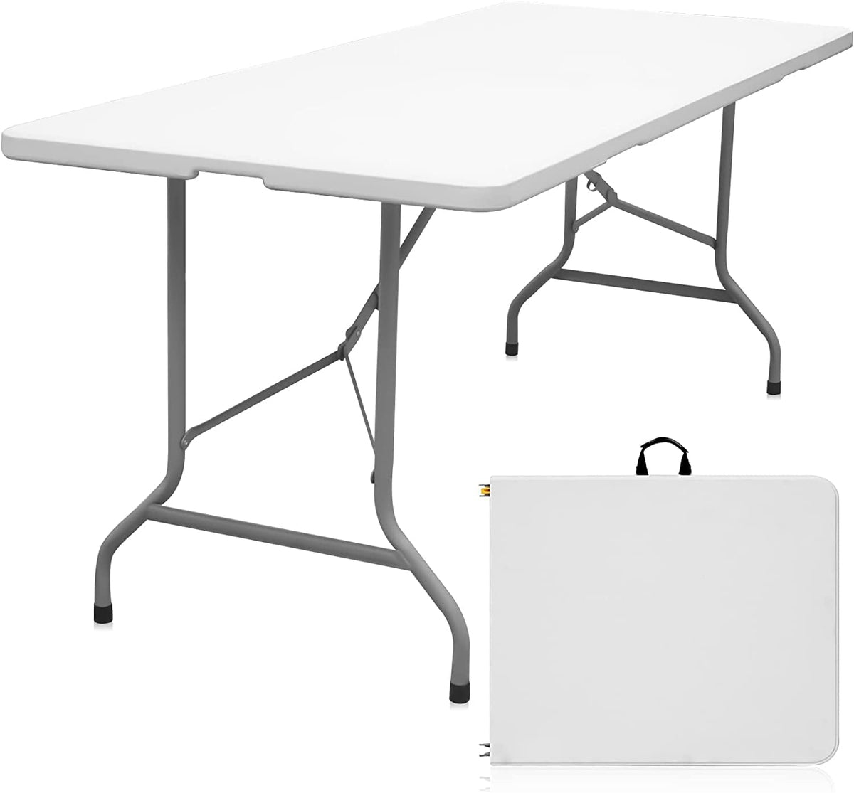 White 6ft Heavy Duty Folding Table W722