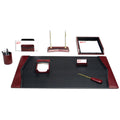 Burgundy Leather 8-Piece Desk Set C54937