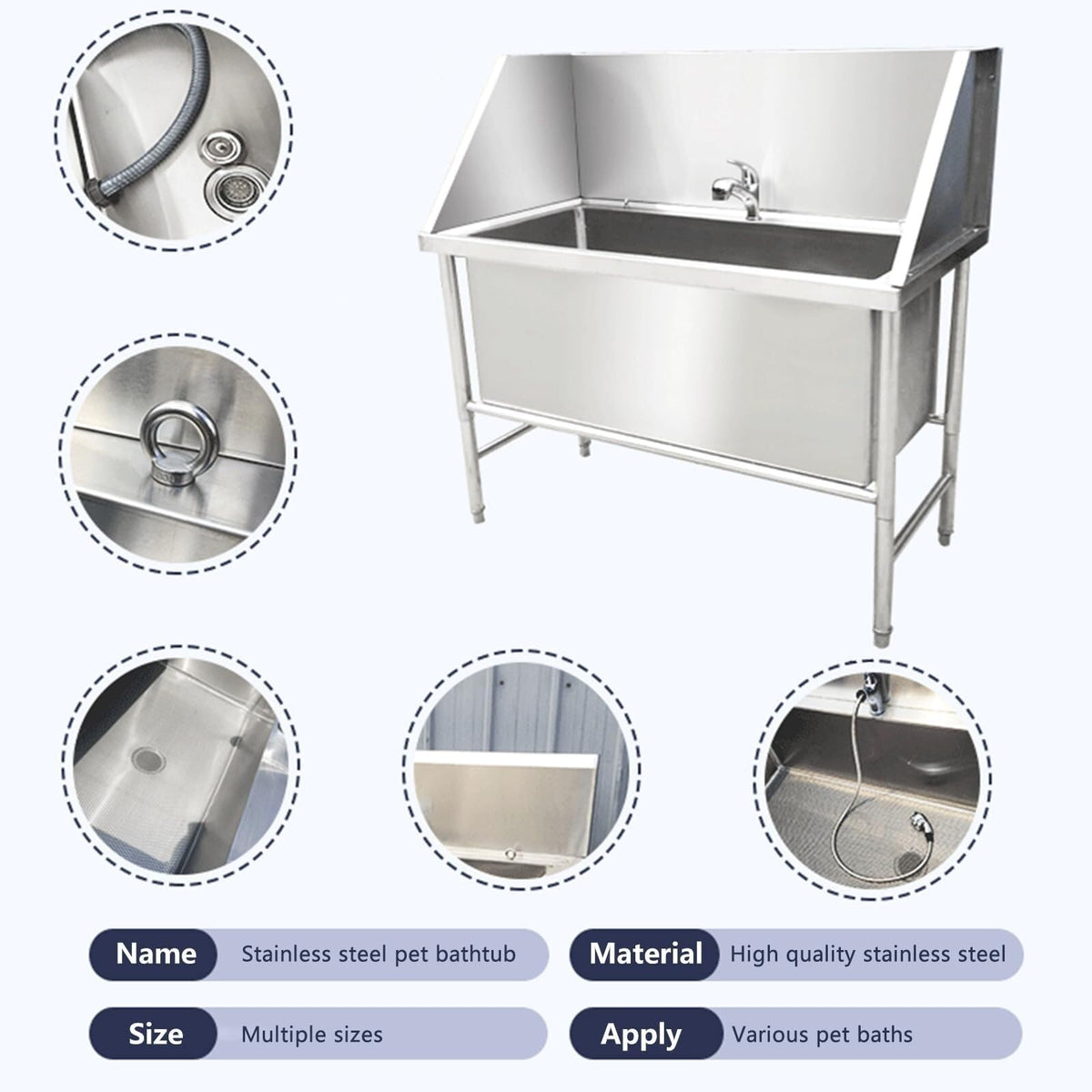 Stainless Steel Pet Grooming Bath Tub T833795