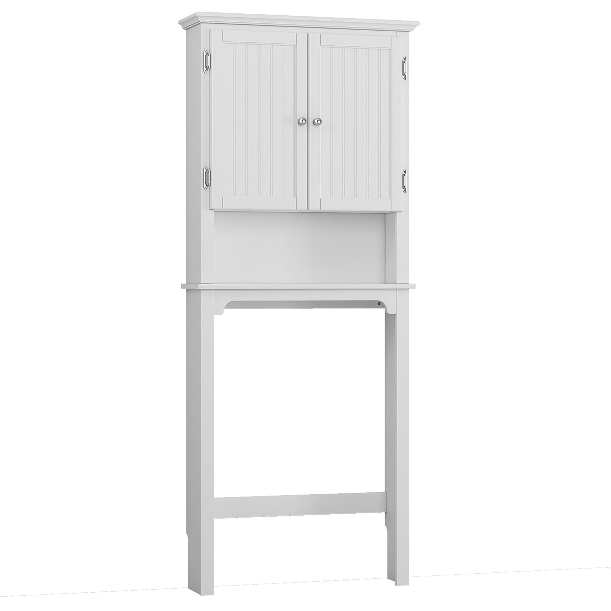 White Bathroom Storage Cabinet with Doors Z954403