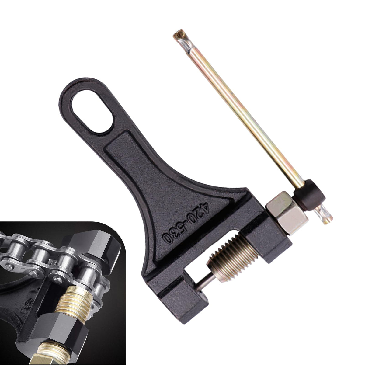 Motorcycle Chain Breaker Tool for 420-530 Roller Chains X571950