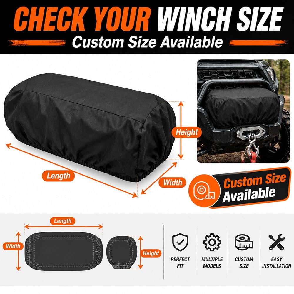 Water Resistant Oxford Fabric Winch Cover P161971