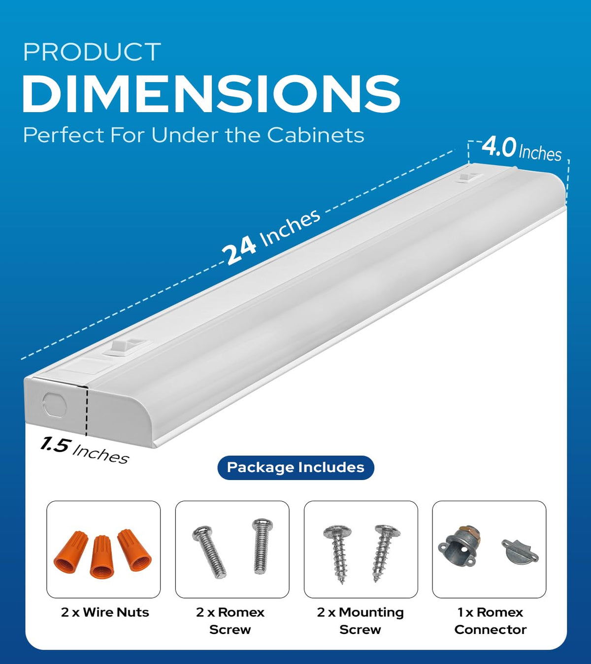 24" Hardwired Under Cabinet Lighting F9630