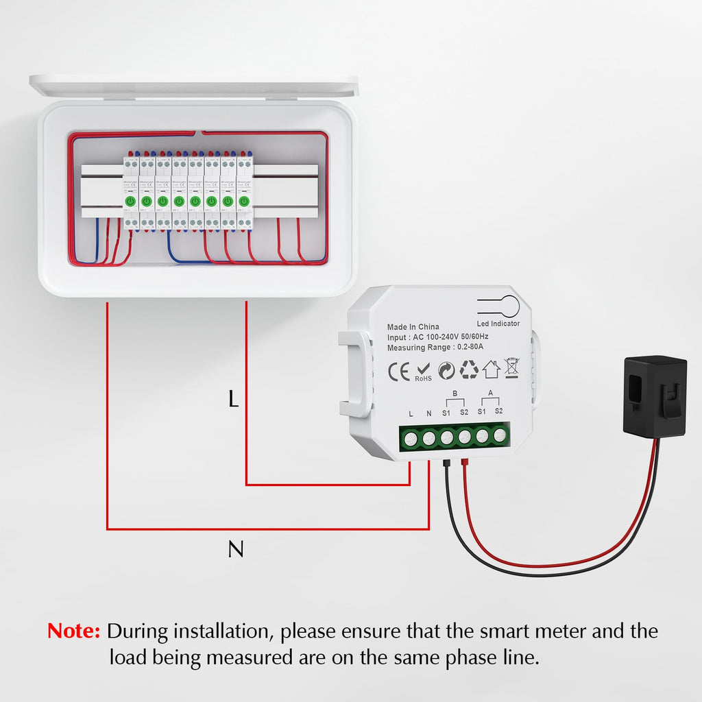 1-Channel WiFi Power Meter 80A Smart Energy Monitor G966