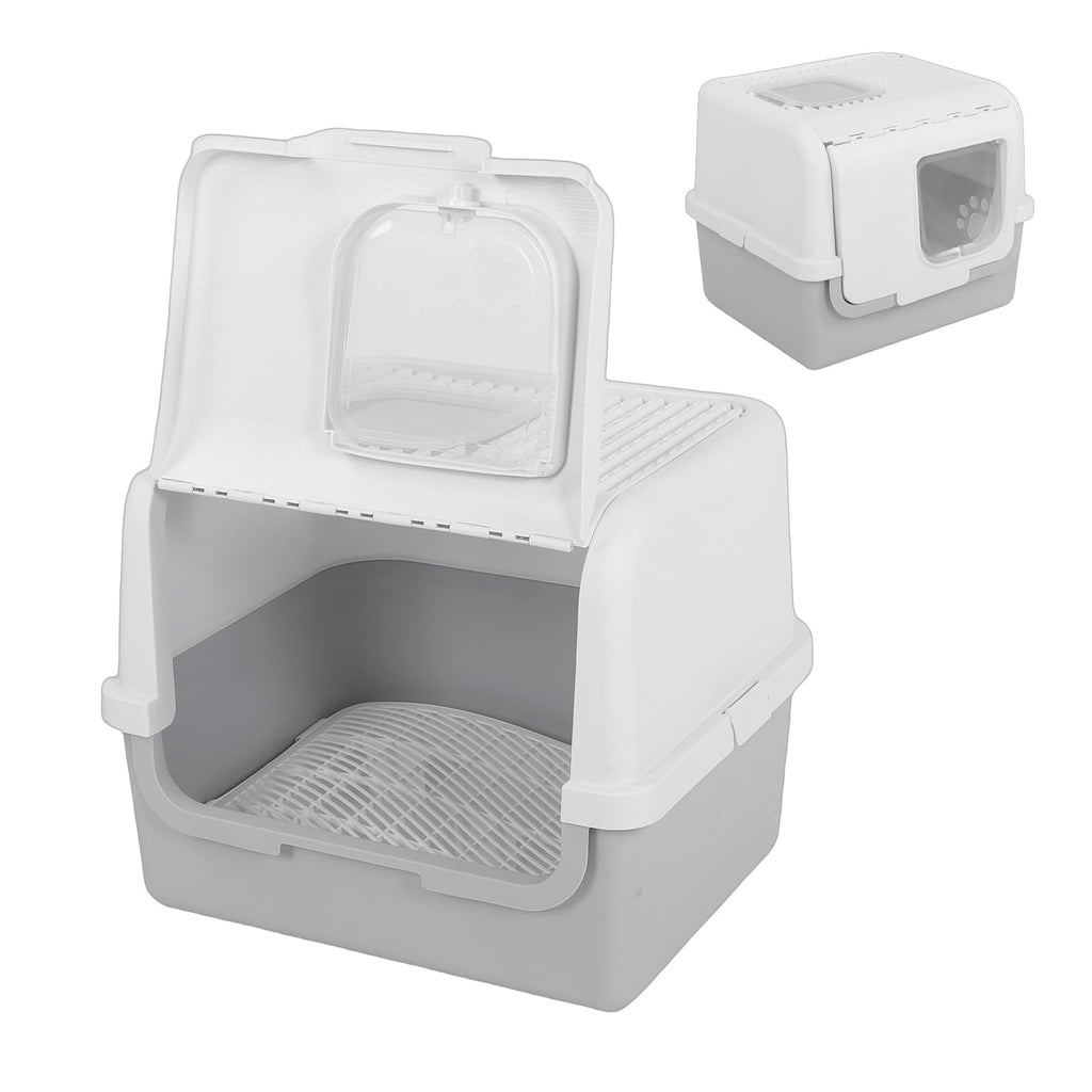 Enclosed Cat Litter Box with Lid Scoop J5143