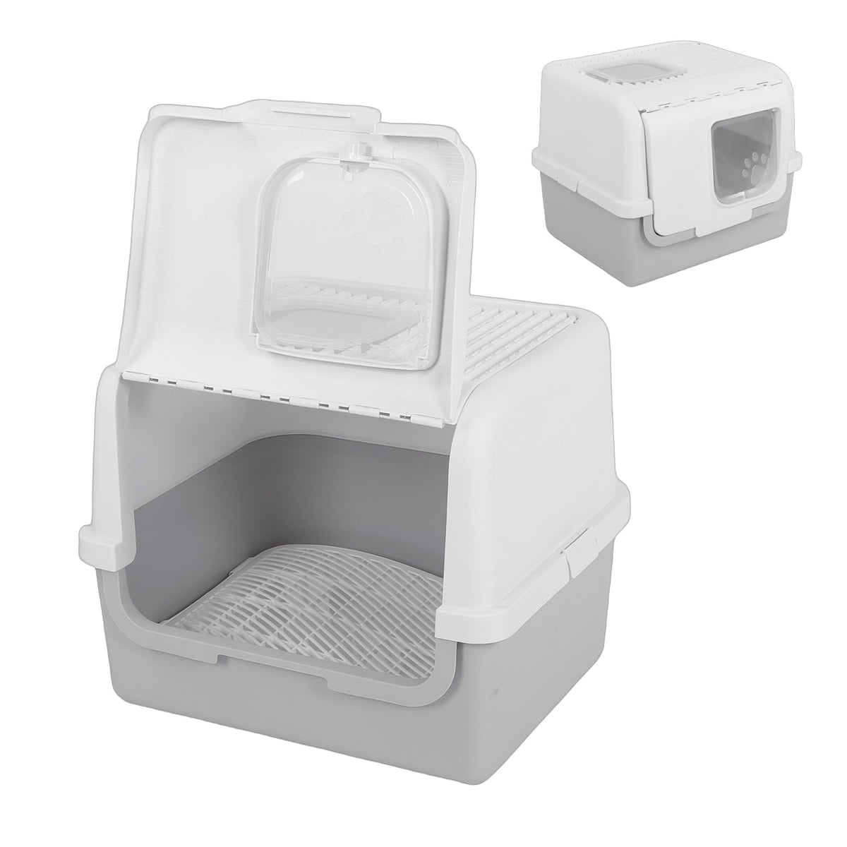 Enclosed Cat Litter Box with Lid Scoop J5143