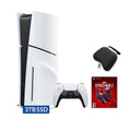White Slim Disc Edition Gaming Console Bundle with Wireless Controller W615