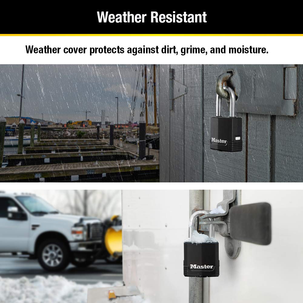 Heavy-Duty Keyed Outdoor Padlock 4-Pack M826059