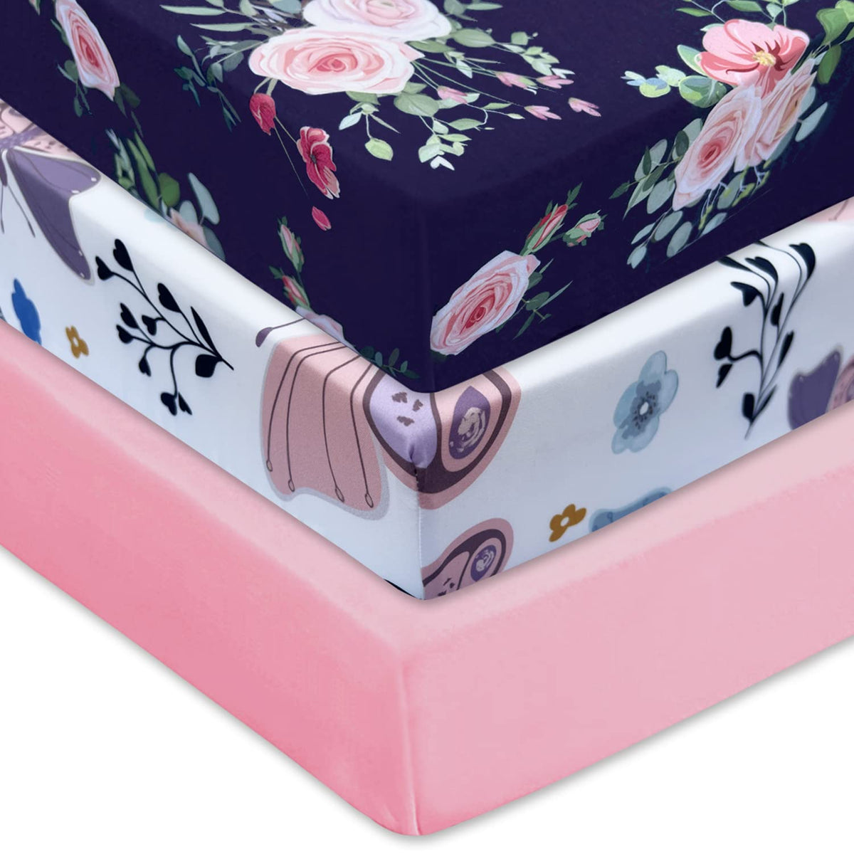 3 Pack Soft Crib Sheets 28'' X 52'' Microfiber L995080