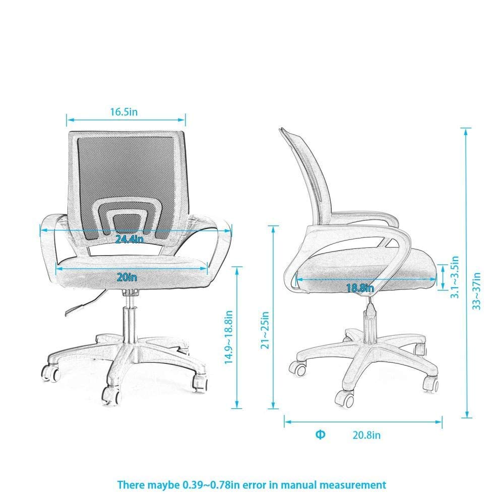 Orange Ergonomic Mesh and Leather High Back Office Chair F130