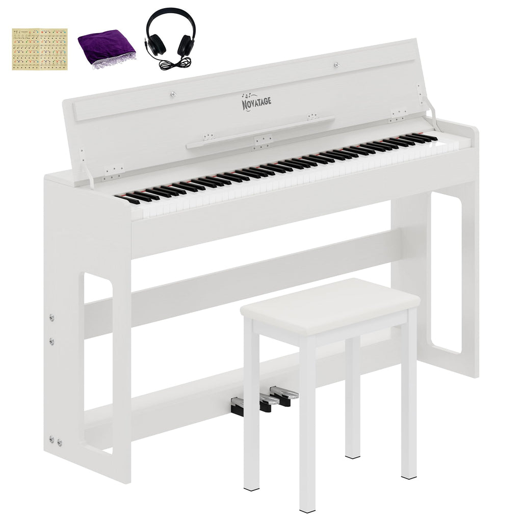88-Key Weighted Hammer Action Piano Keyboard with Bench R36416