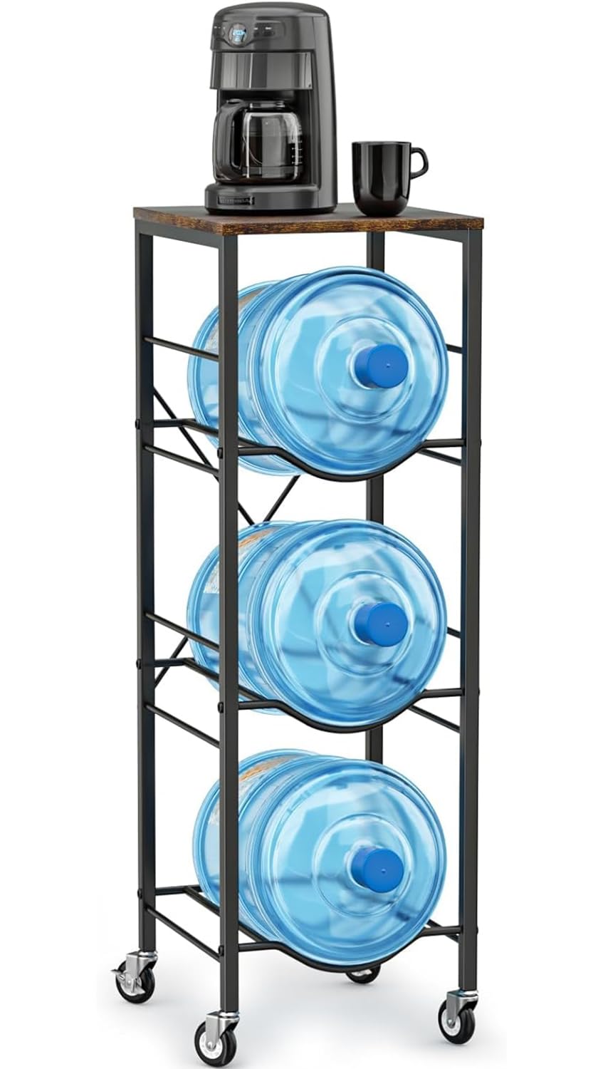 5 Gallon Water Jug Holder with Storage Shelves 3 Tier R8008