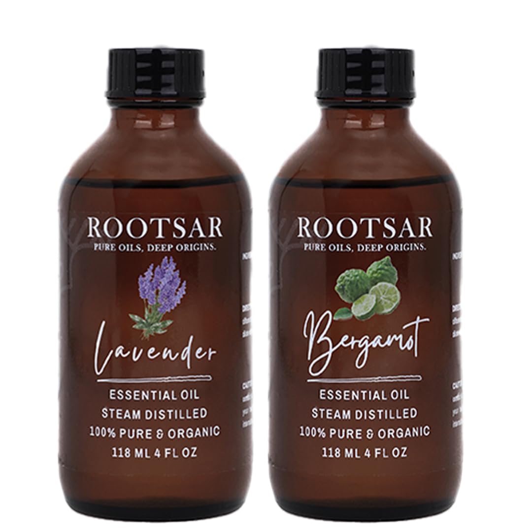 100% Pure Essential Oil Set Lavender & Bergamot 4 fl oz W971851