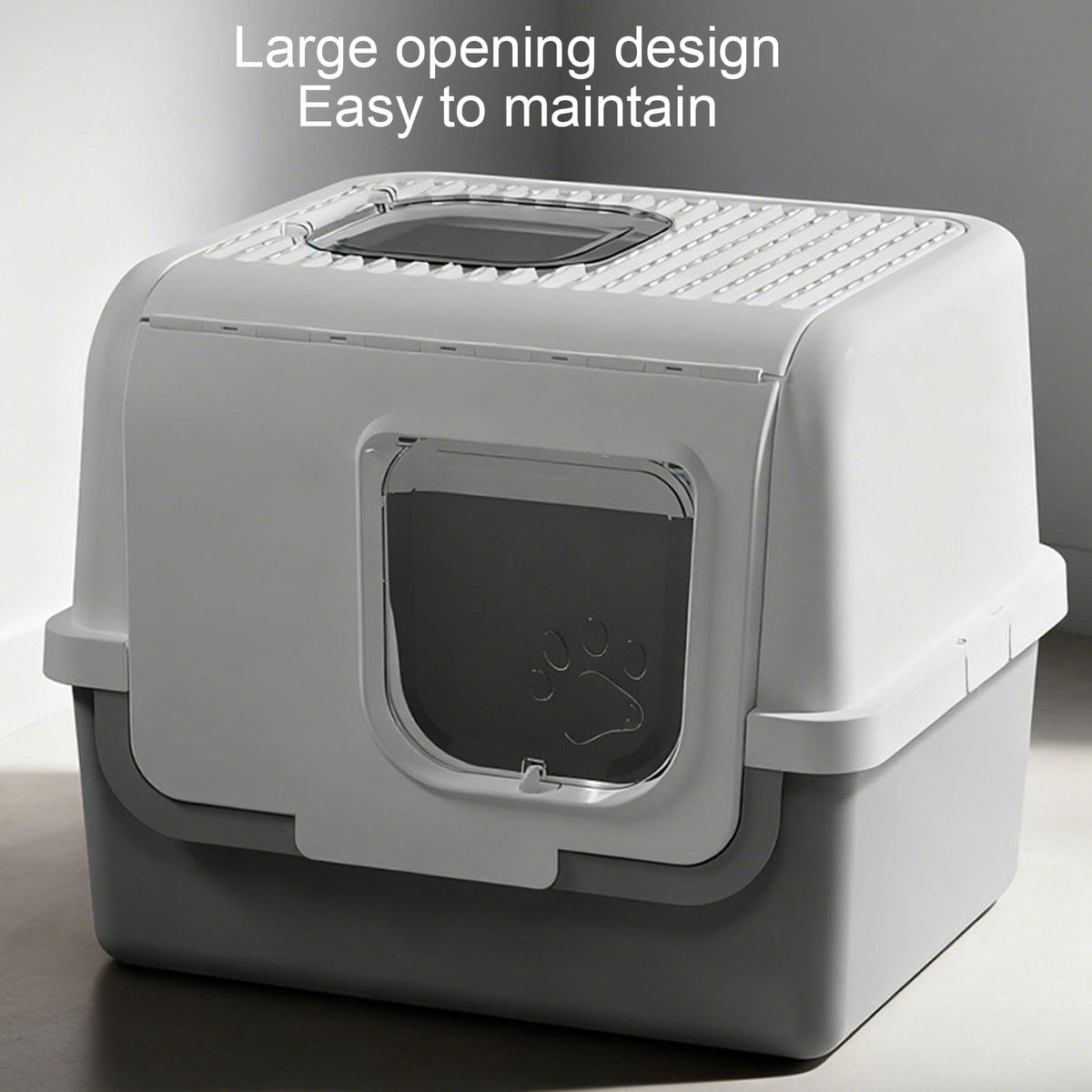 Enclosed Cat Litter Box with Lid Scoop J5143