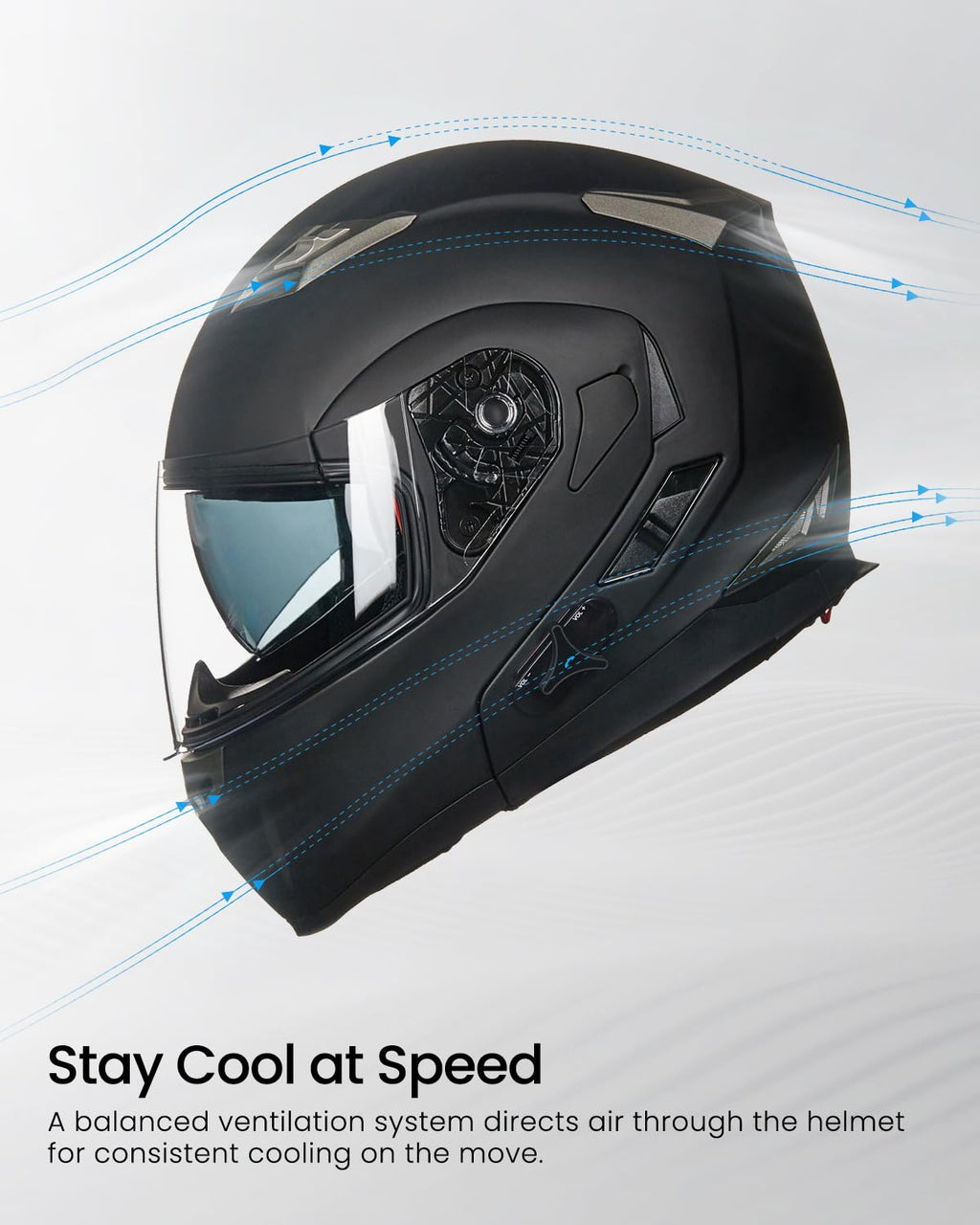 Bluetooth Integrated Modular Motorcycle Helmet F29318