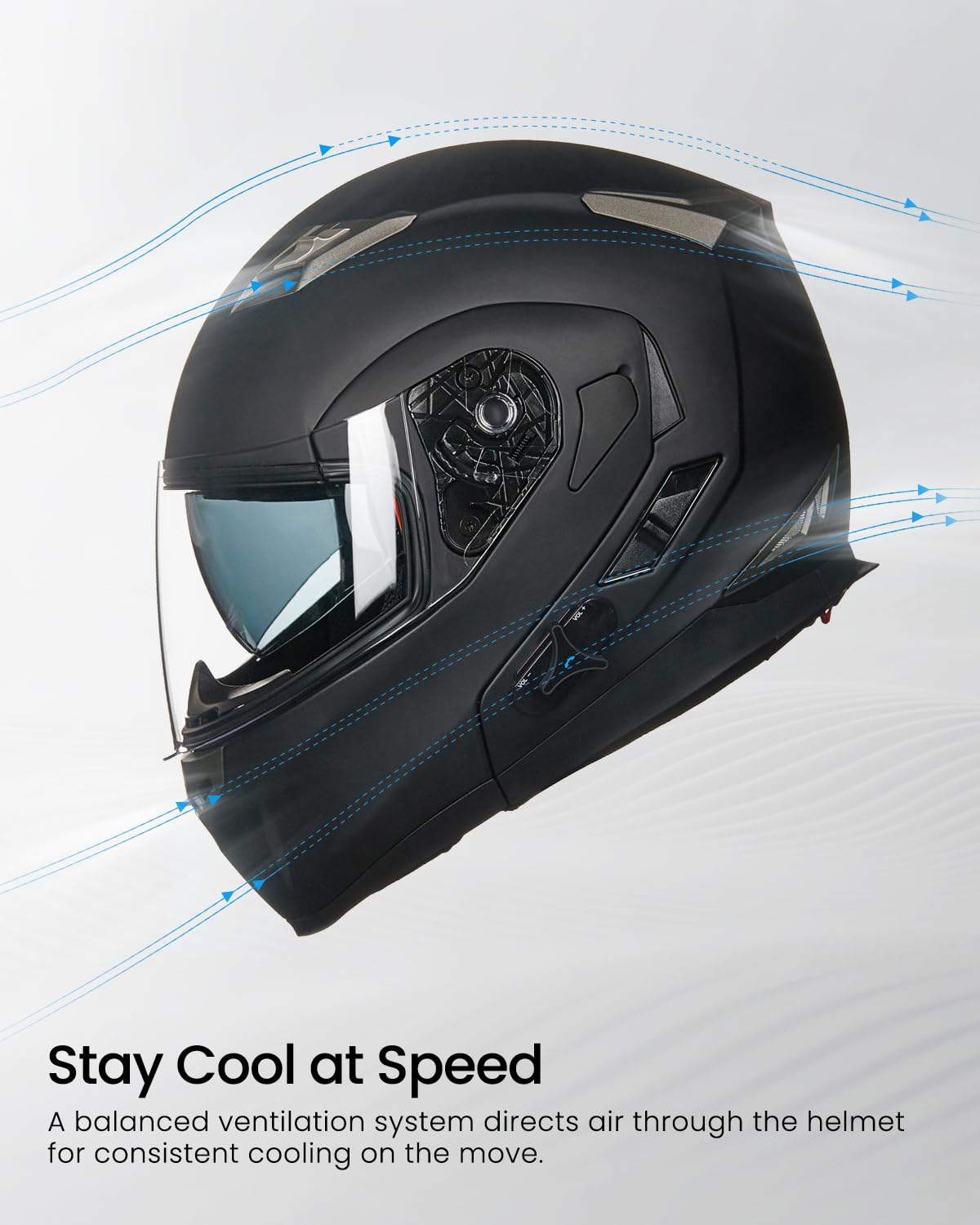 Bluetooth Integrated Modular Motorcycle Helmet F29318