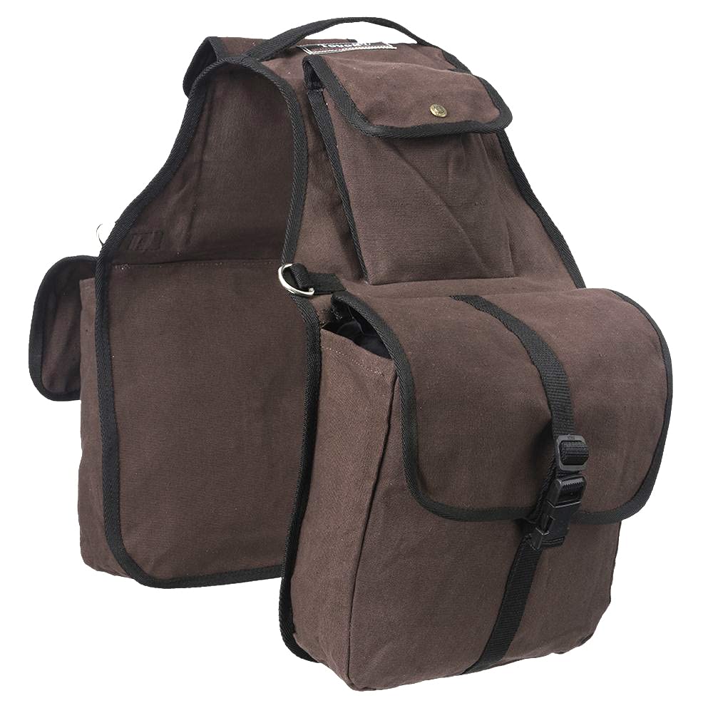 Canvas Saddle Bag for Horses - Brown Z18813