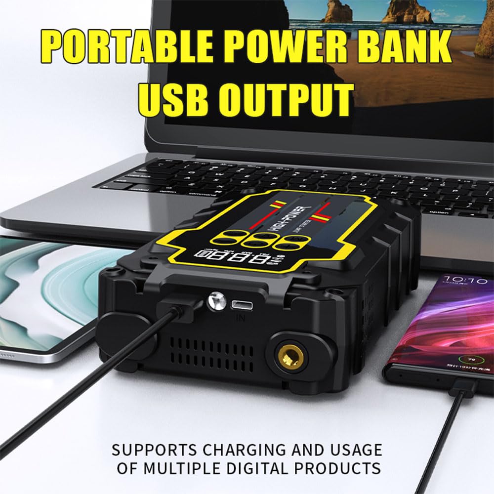 4000A 12V Portable Jump Starter with Air Compressor N98987