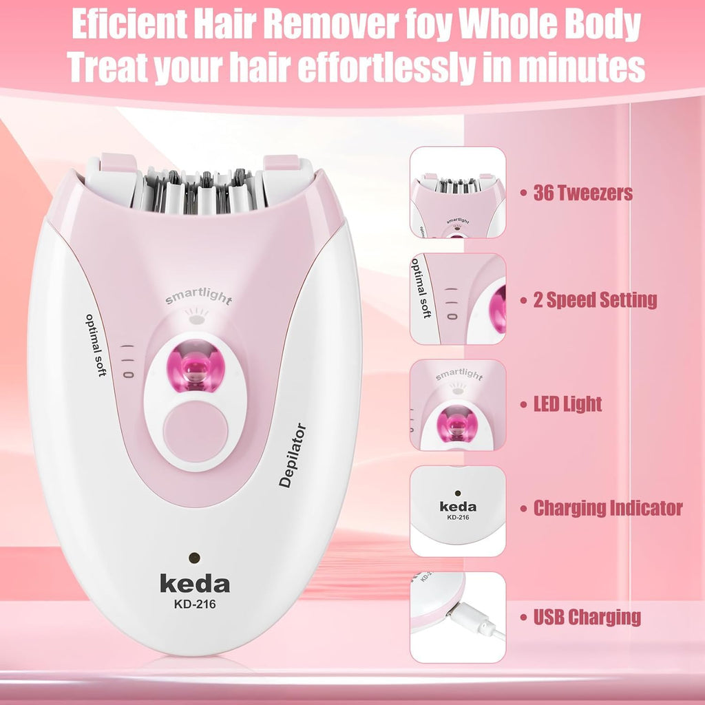 Rechargeable Epilator with LED Light A86714