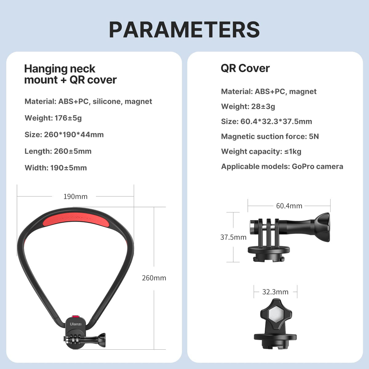 Magnetic Neck Mount for Action Cameras N648