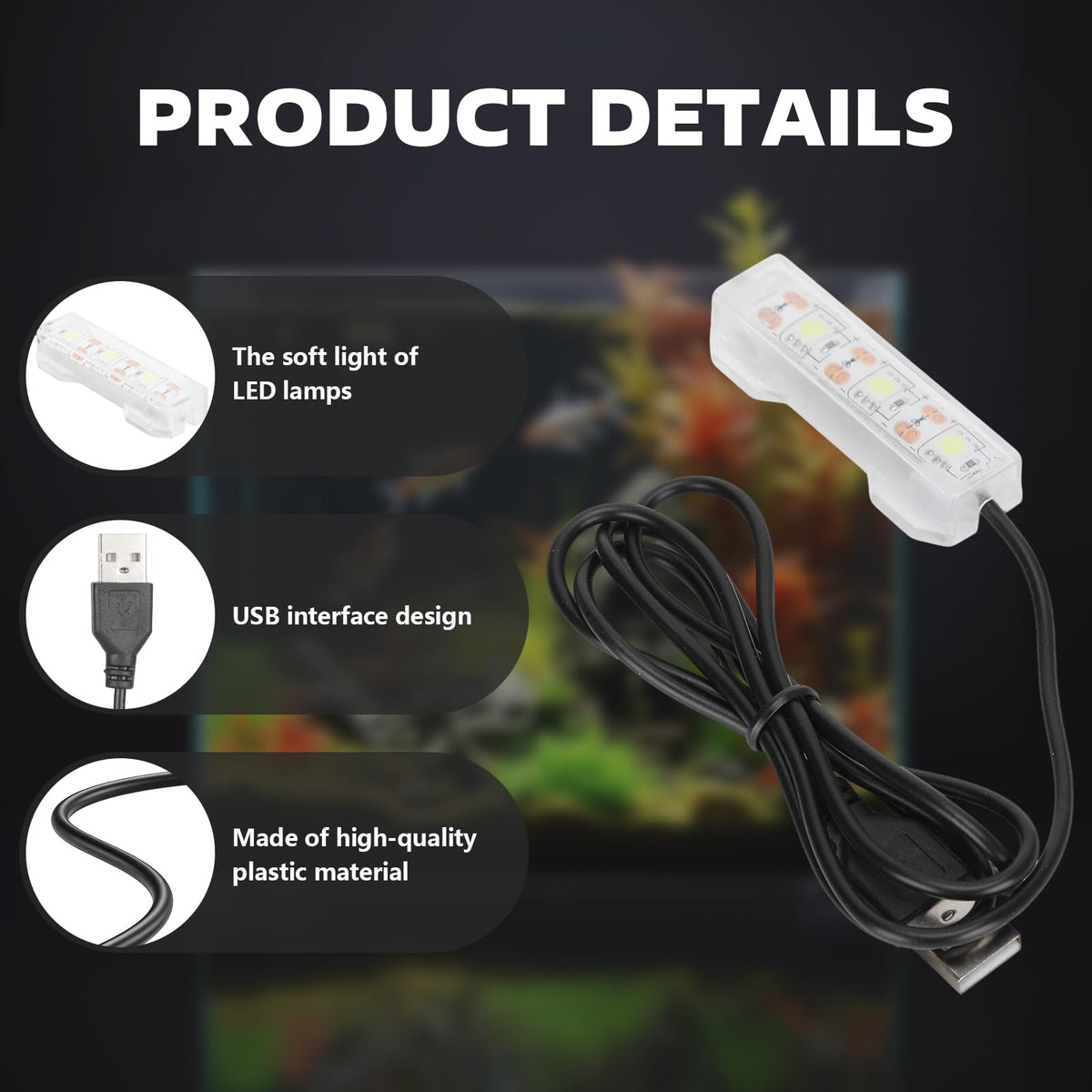 5V 0.6W USB Mini LED Aquarium Plant Light C965897