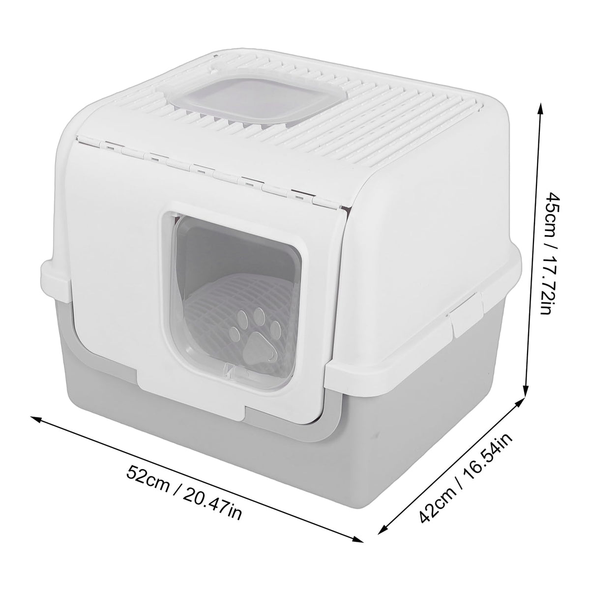 Enclosed Cat Litter Box with Lid Scoop J5143