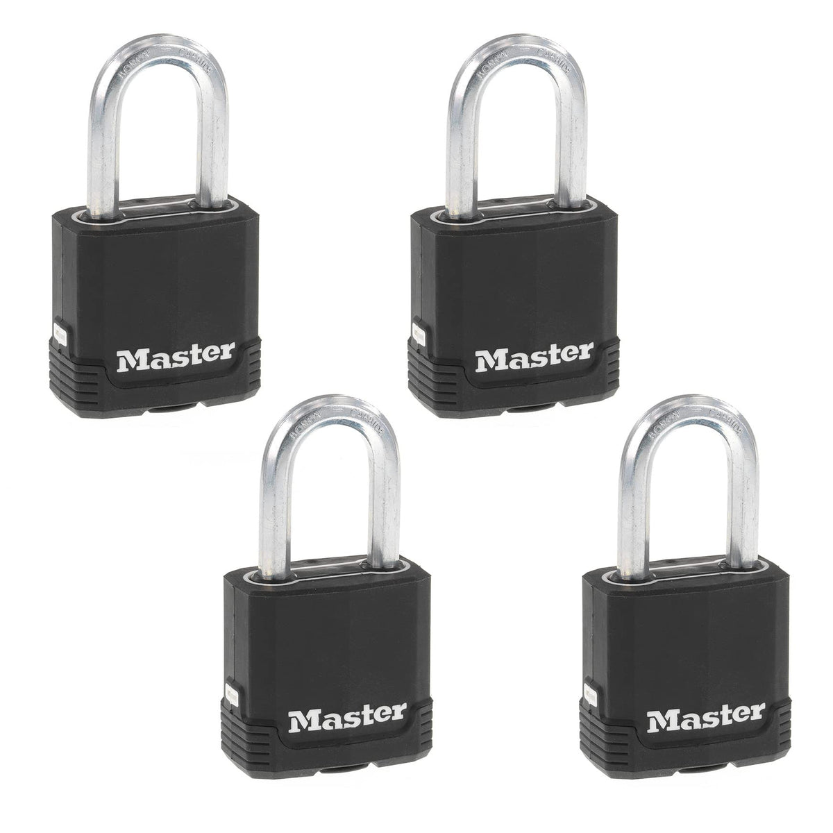 Heavy-Duty Keyed Outdoor Padlock 4-Pack M826059