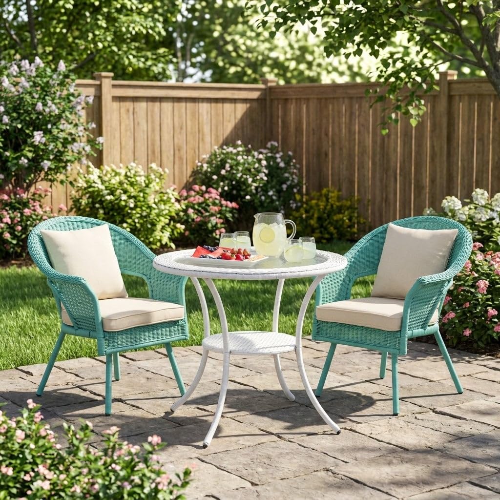 Hand-Woven Resin Wicker Stacking Chair Q9645