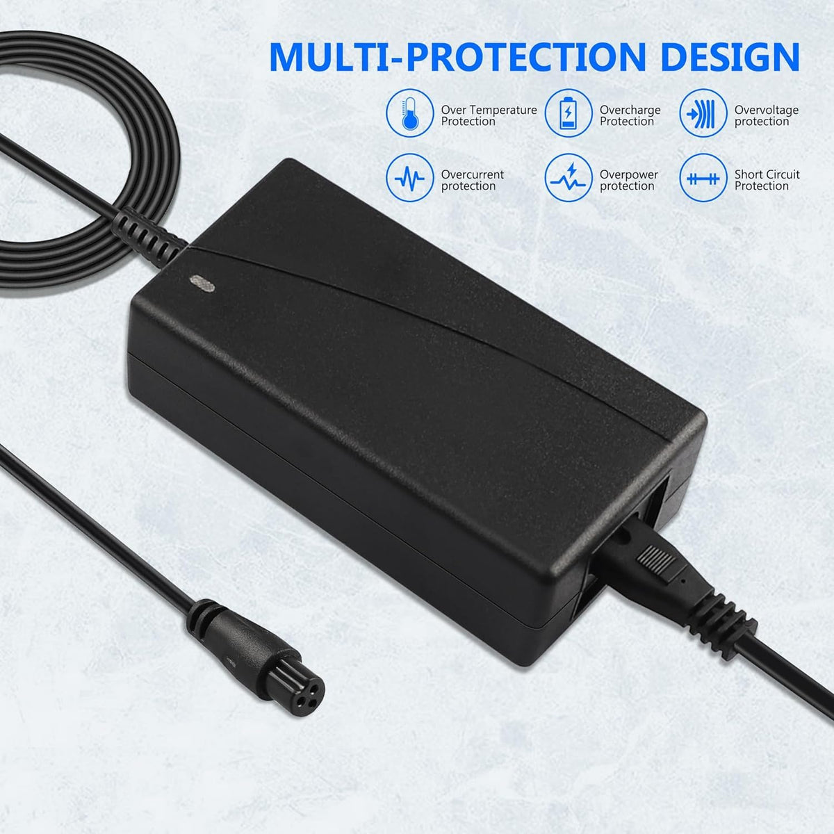 42V 2A Power Adapter with 3-Prong Inline Connector J633