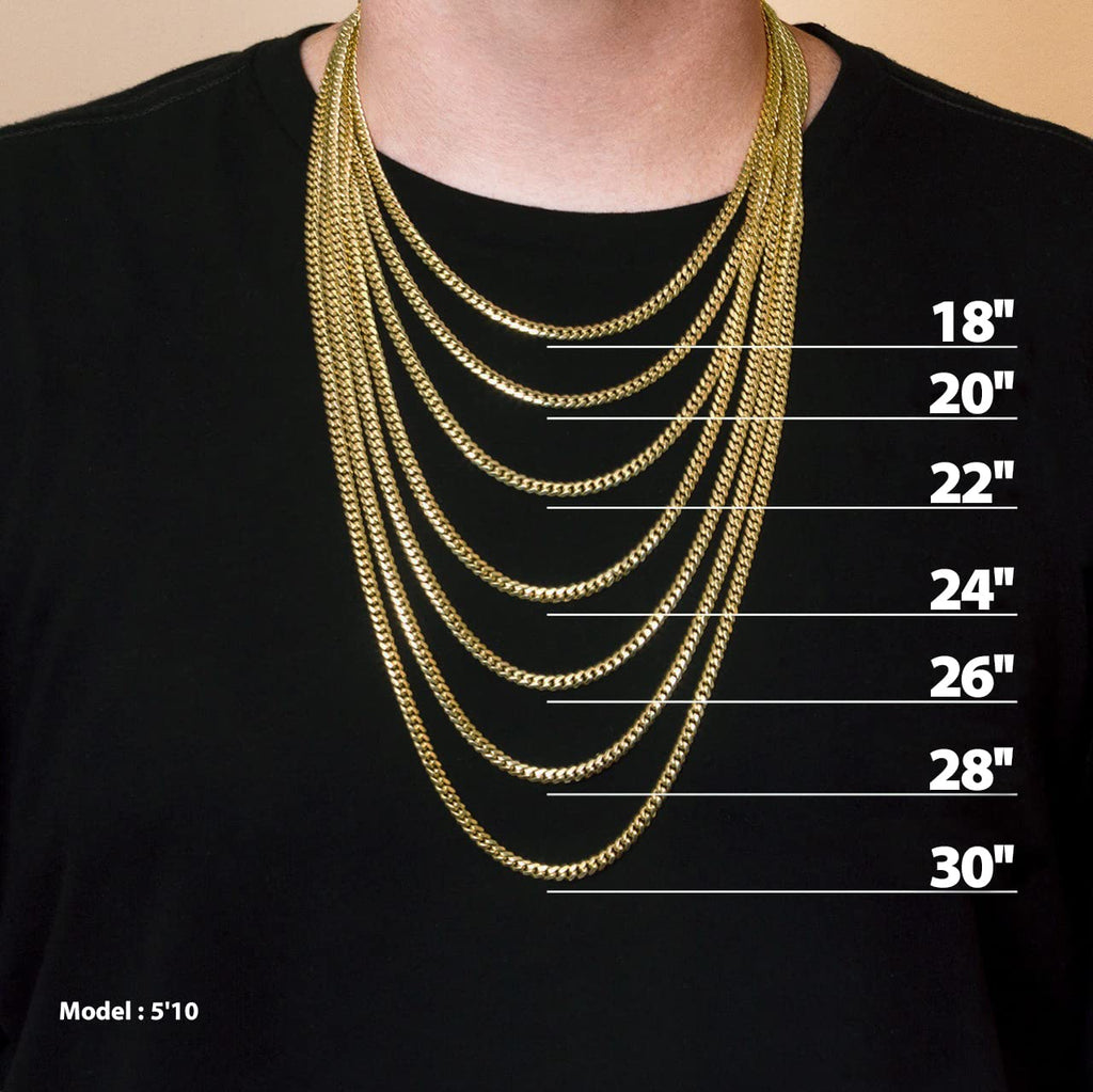 4mm 6mm Gold Plated Stainless Steel Cuban Link Chain Necklace Bracelet K148