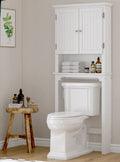 White Bathroom Storage Cabinet with Doors Z954403