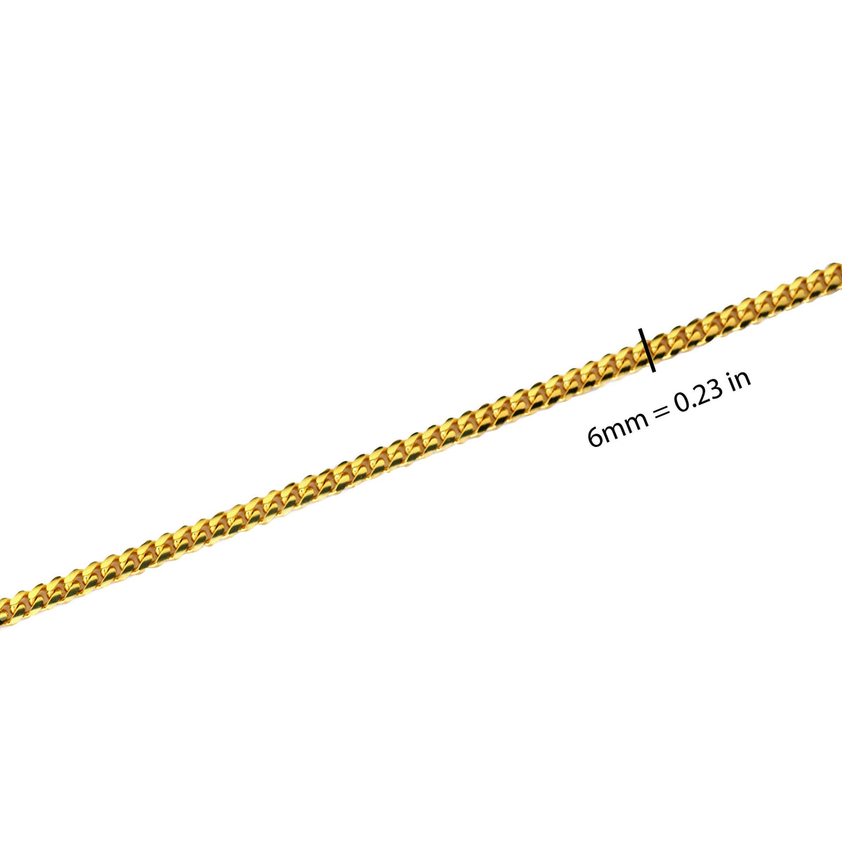14K Yellow Gold 6mm Miami Cuban Necklace P64121