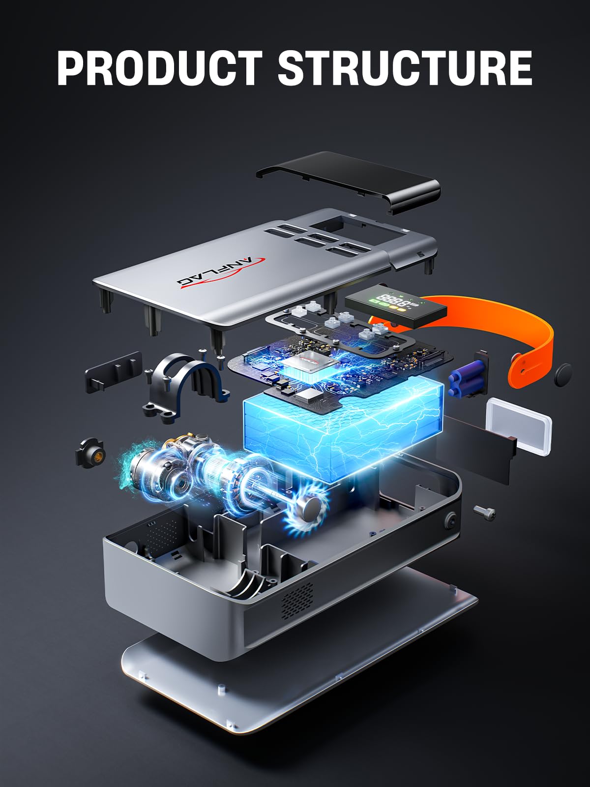 8-in-1 Car Jump Starter with Air Compressor E55859