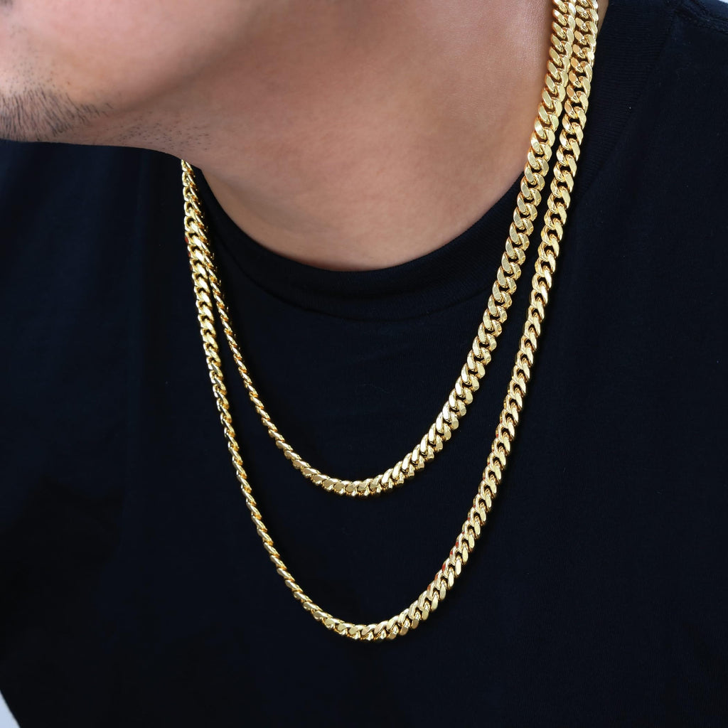 10K Yellow Gold Cuban Link Chain Necklace R691738