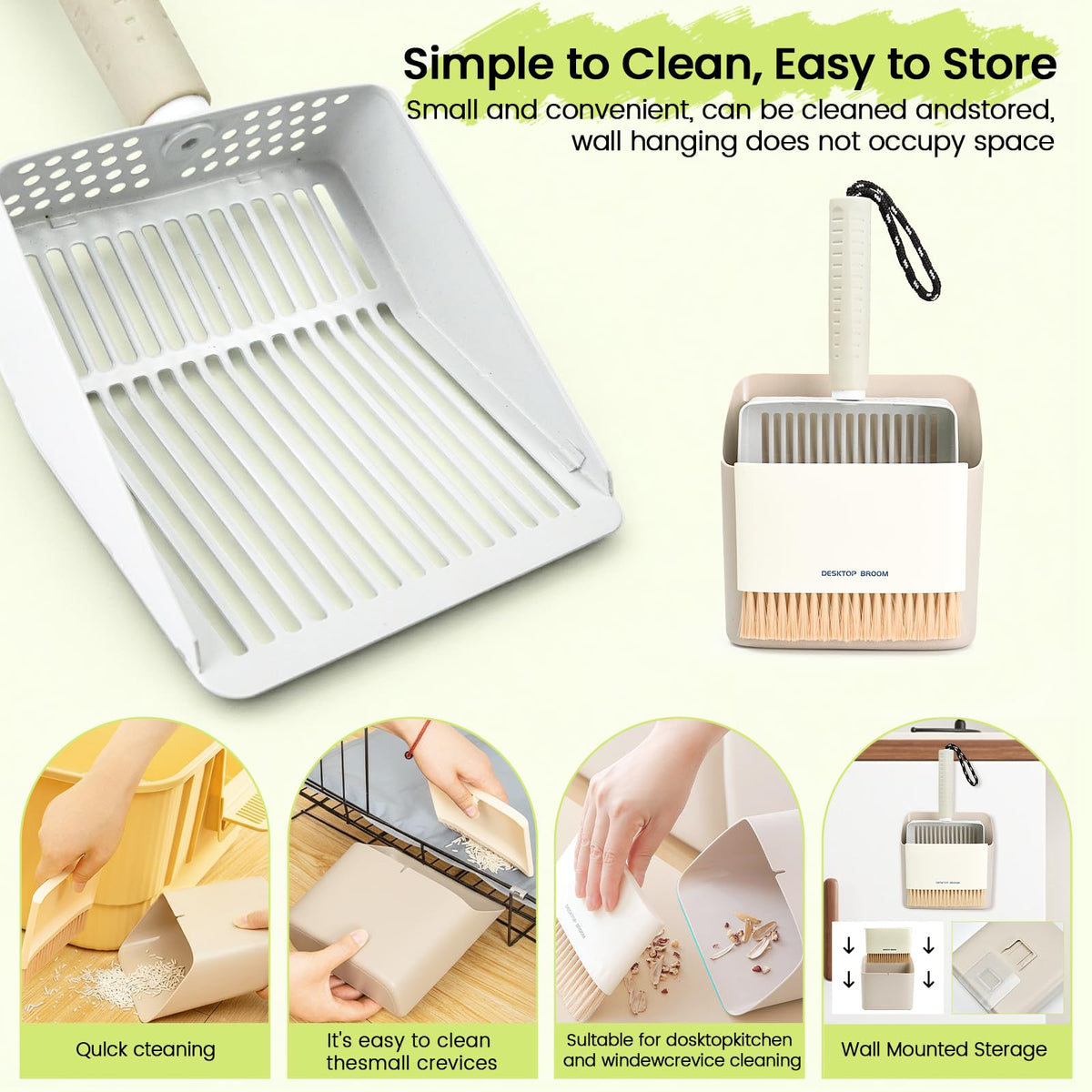 Stainless Steel Cat Litter Scoop with Holder G695610