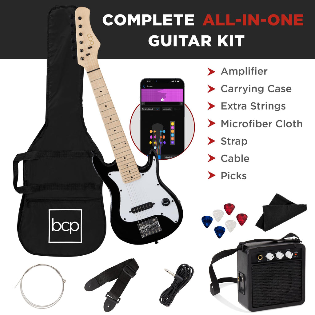 30in Kids Electric Guitar Starter Kit with Amplifier J60867