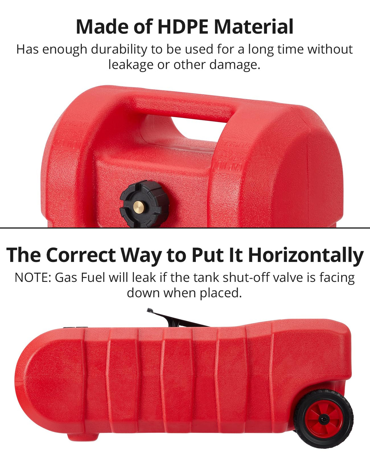 15 Gallon HDPE Portable Fuel Tank Caddy with Wheels P80719