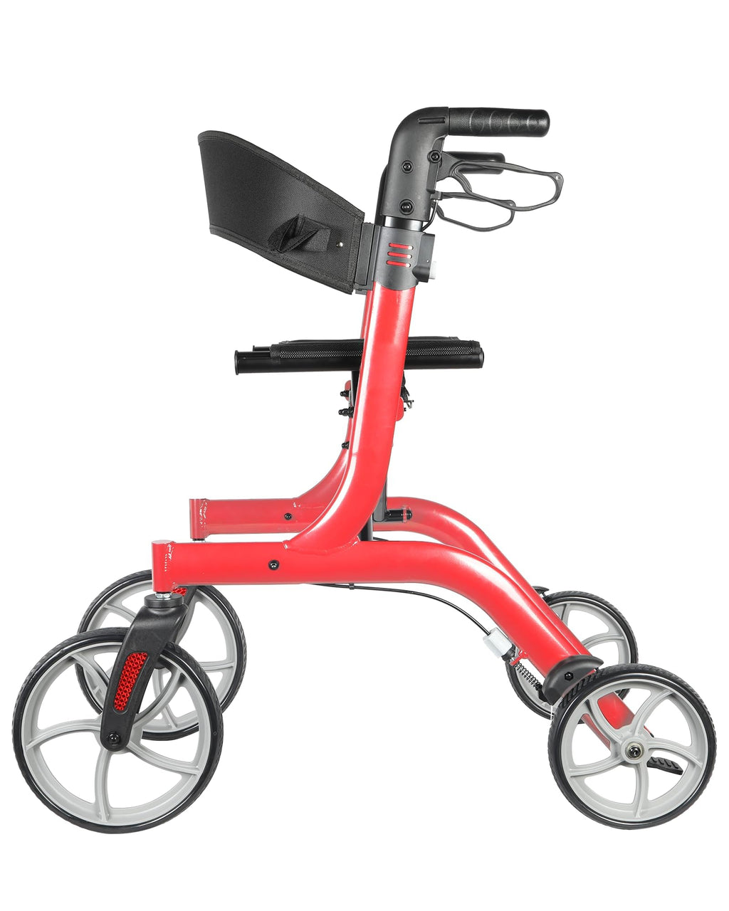 Foldable Rollator Walker with Seat, 19 lbs Lightweight, 10-Inch Wheels N92867