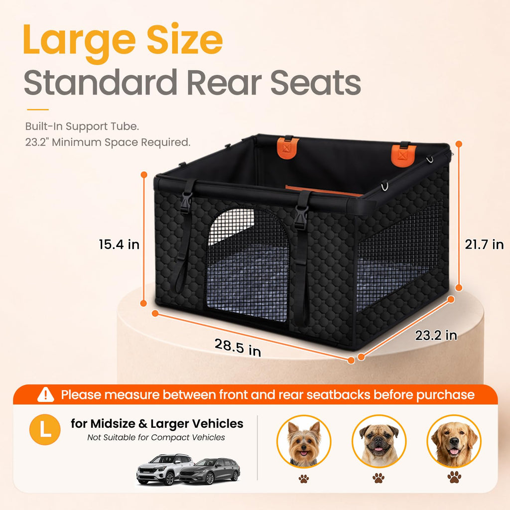 Large Dog Car Seat with Hard Bottom H69880
