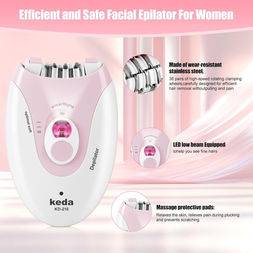 Rechargeable Epilator with LED Light A86714