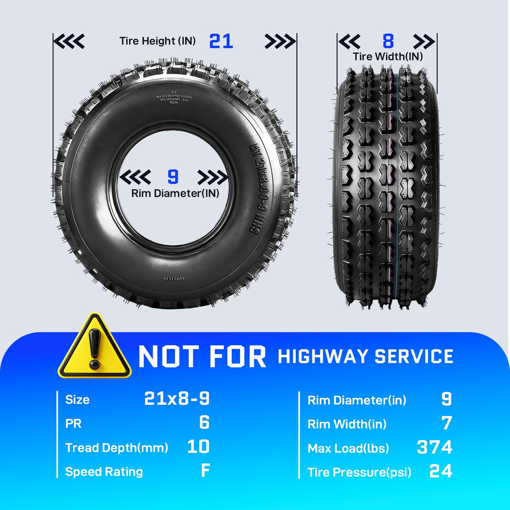 21x8-9 All-Terrain ATV/UTV Tires Set of 2 R872397
