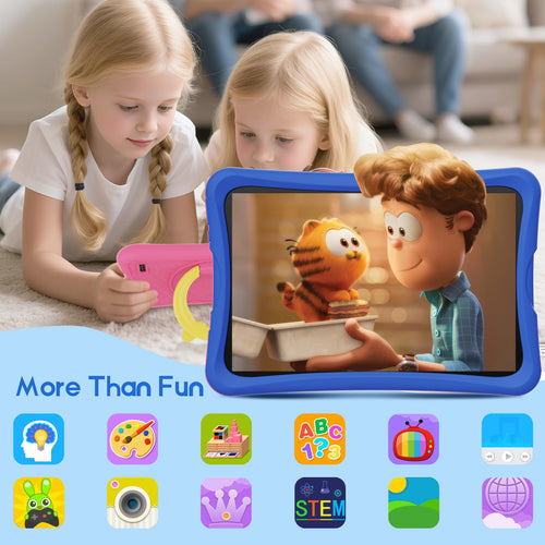 10.1" Kids Tablet 6GB RAM 32GB ROM Android 15 GO Blue U575