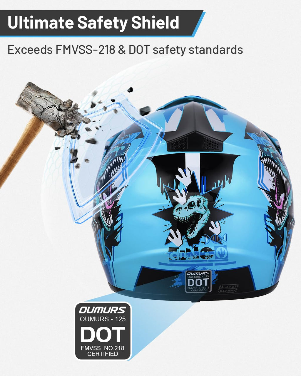 Youth DOT Approved Full Face Motocross Helmet N814854