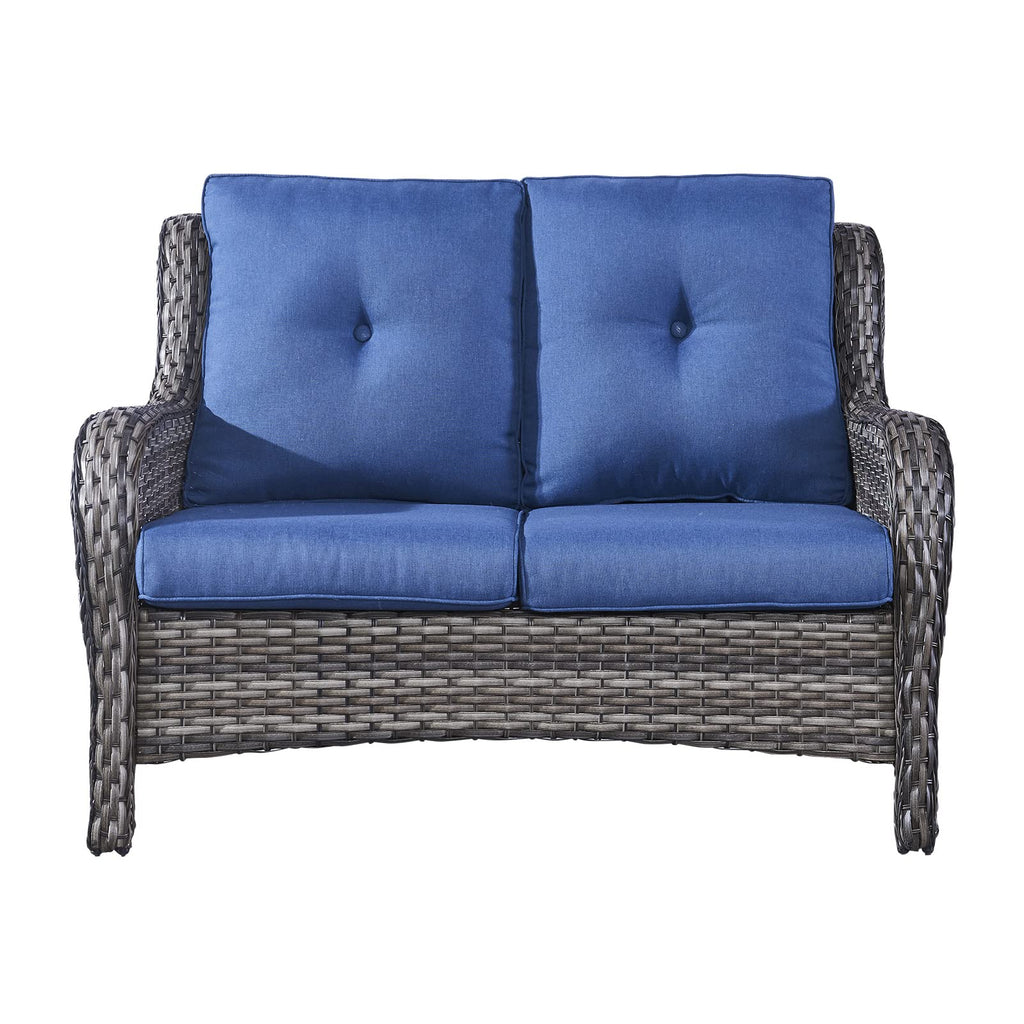 2-Seater Wicker Patio Sofa with Cushions Q871