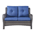2-Seater Wicker Patio Sofa with Cushions Q871