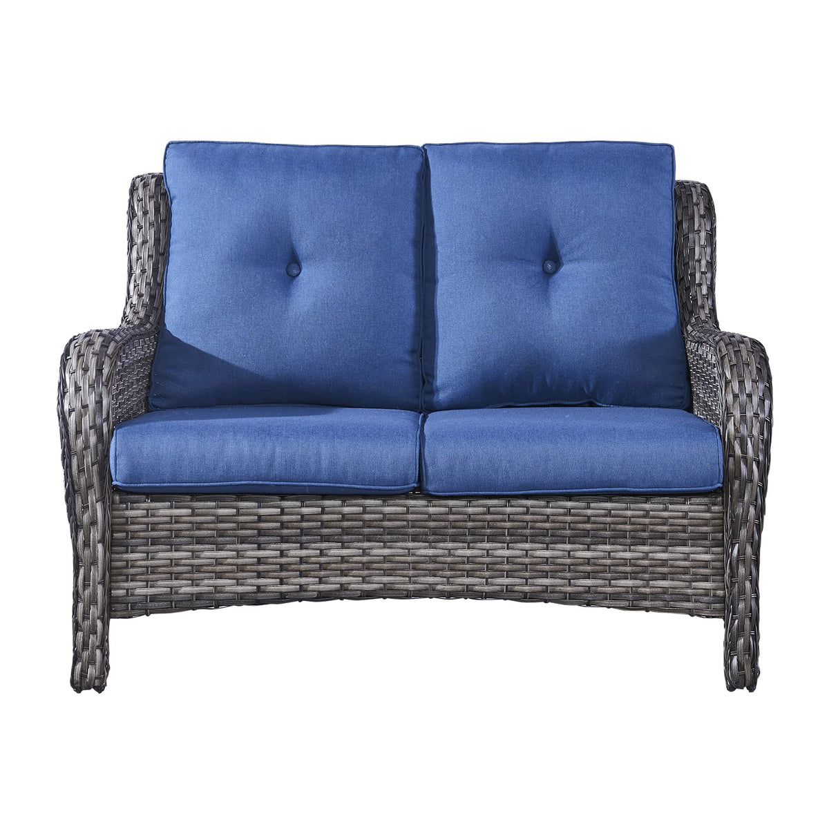 2-Seater Wicker Patio Sofa with Cushions Q871