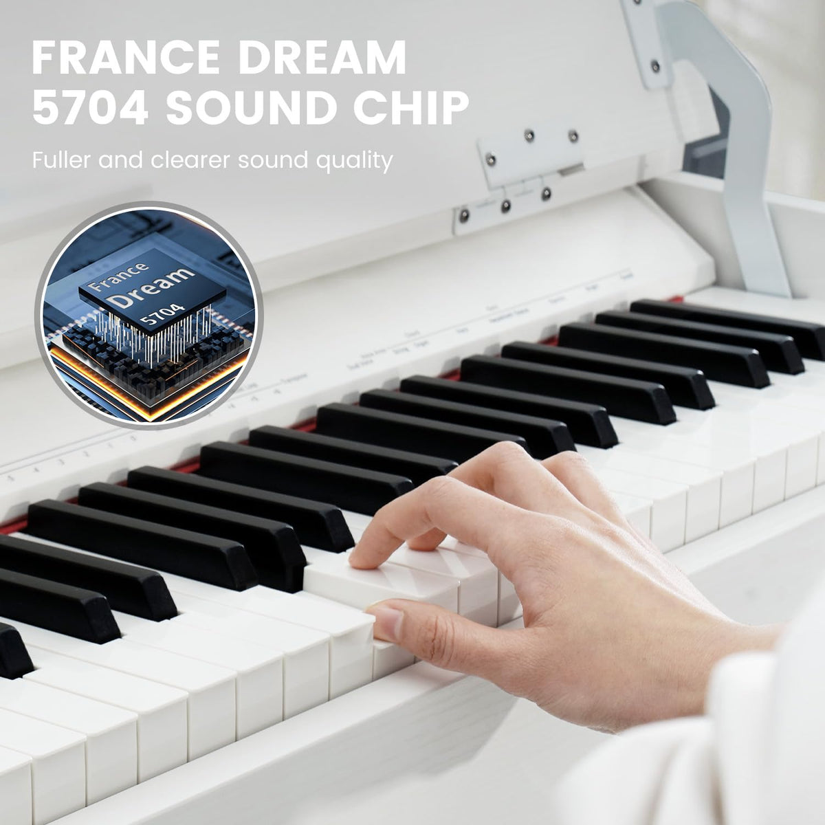 88-Key Weighted Hammer Action Piano Keyboard with Bench R36416
