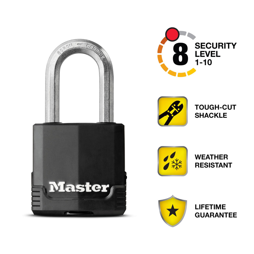 Heavy-Duty Keyed Outdoor Padlock 4-Pack M826059